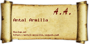 Antal Armilla névjegykártya